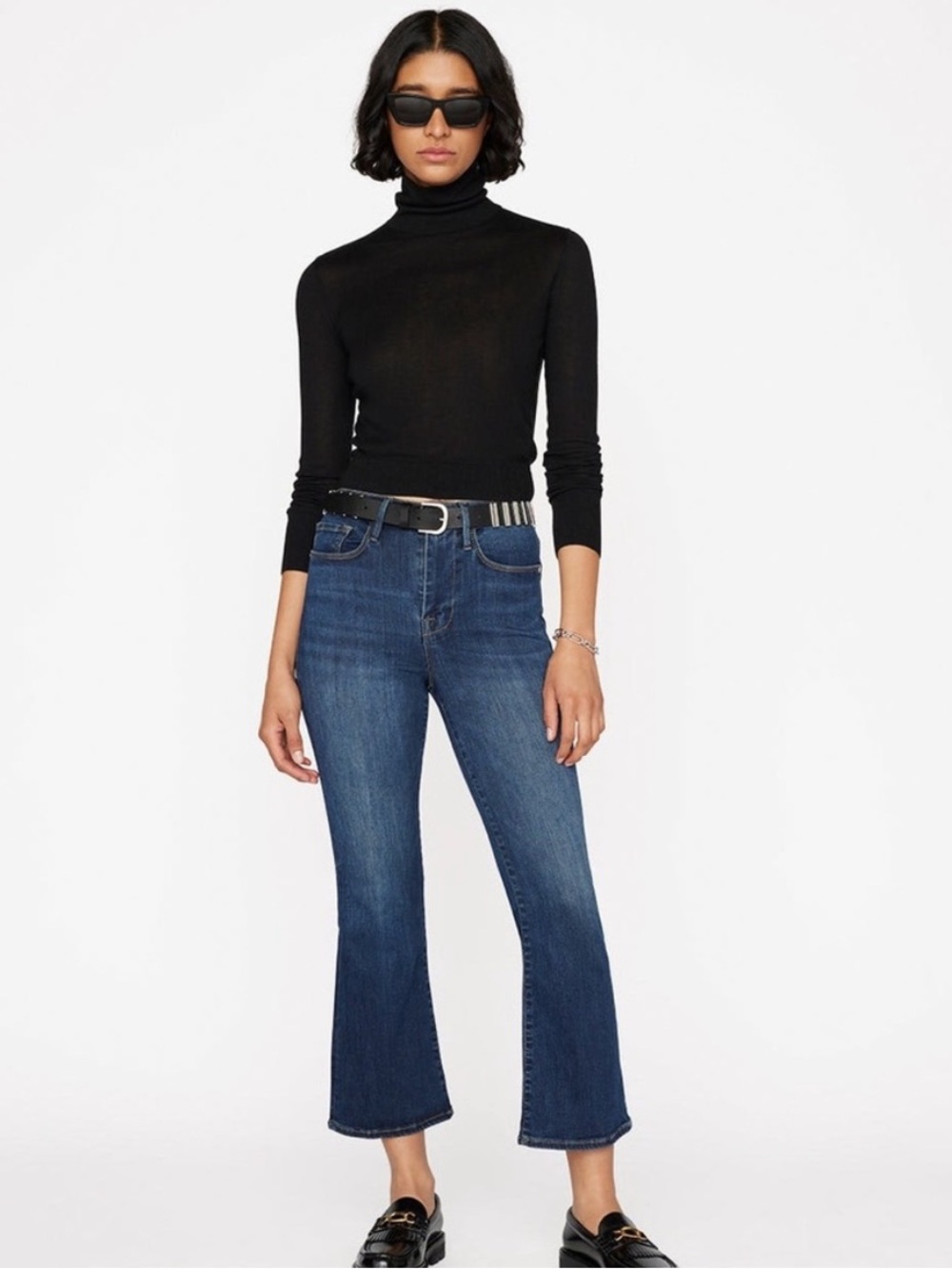 ▪️FRAME Le One Crop Mini Boot Hanbury High Rise Cropped Bootcut Jeans Size 1